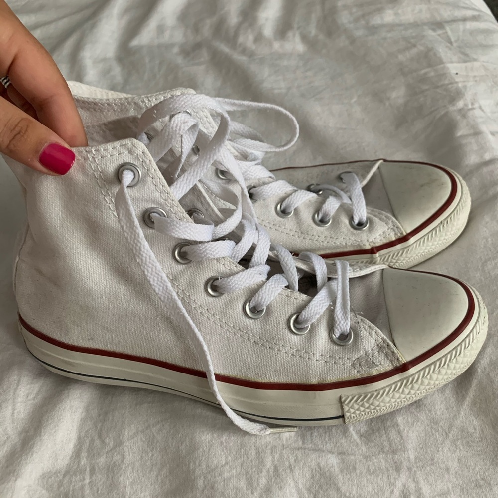 Worn in all white chucks